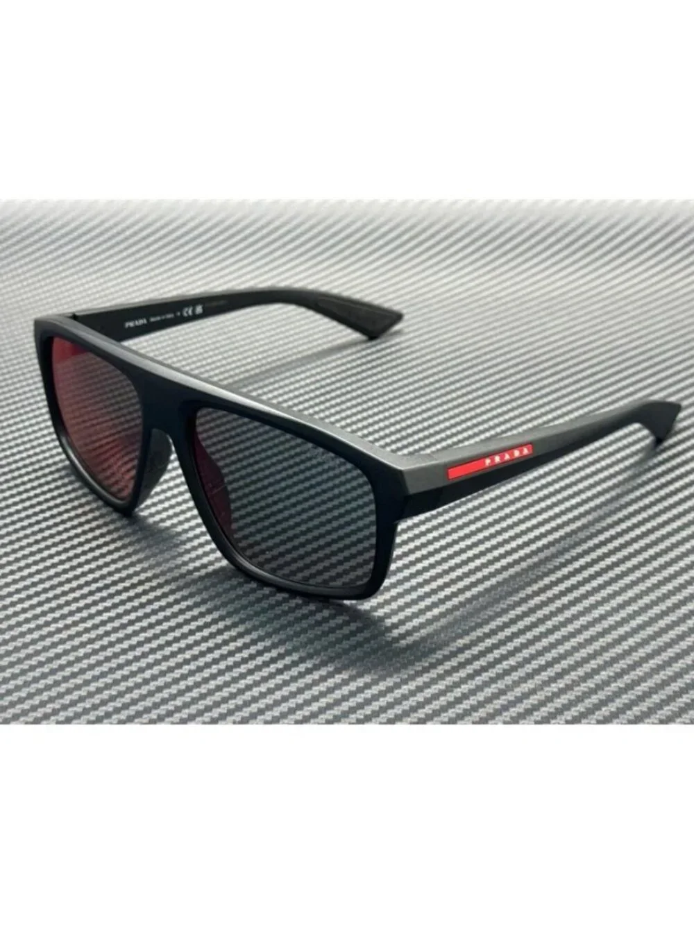 New PRADA LINEA ROSSA Men Matte Black Sunglasses 59-17-145